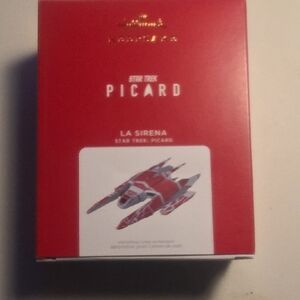 Hallmark Picard La Sirena Red and White Starship Ornament